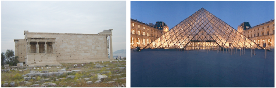 Athéni Akropolisz és a párizsi Louvre