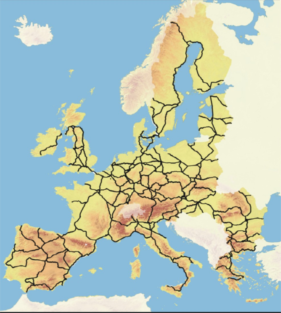 4.3. ábra. Az Európai Unió TEN-T törzshálózata 2030-ban (Forrás: www.ec.europa.eu)