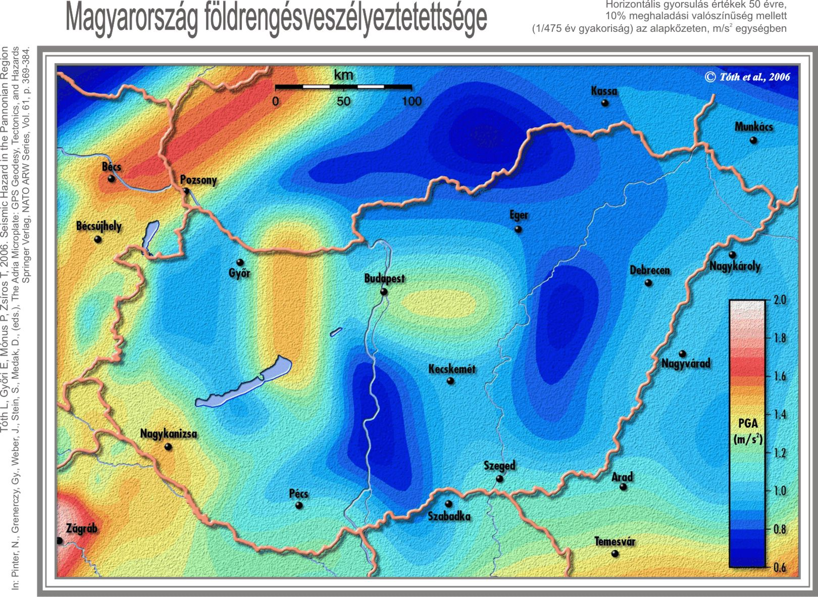 3.1. ábra. Magyarország földrengésveszélyeztettsége [20]